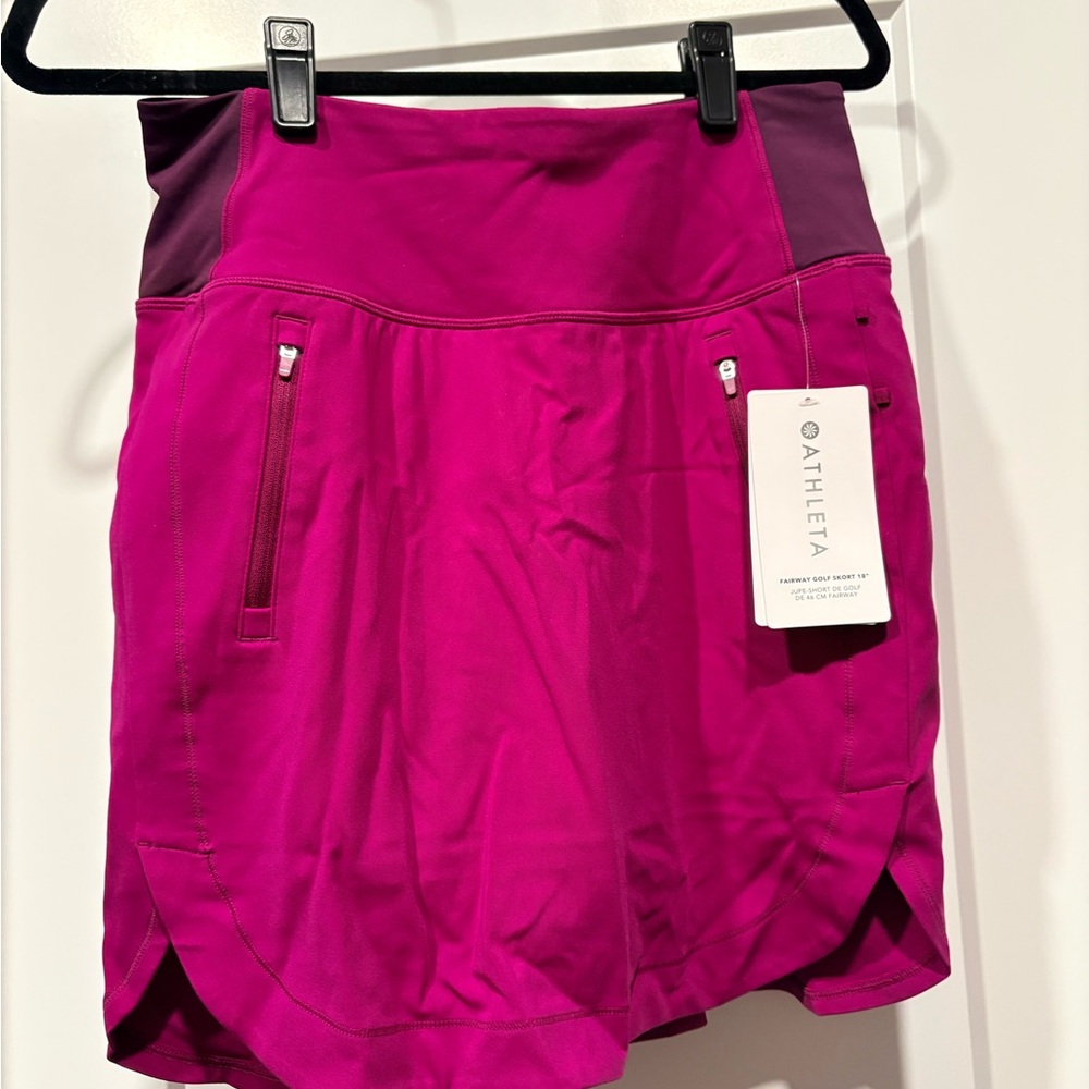 NWT Athleta Fairway Skort 18” Vibrant Purple - Picture 2 of 6